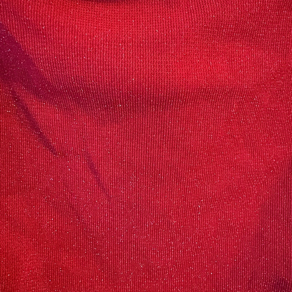 Stunning Red Floor Length Long Sleeve Off the Shoulder Dress - Picture 2 of 8